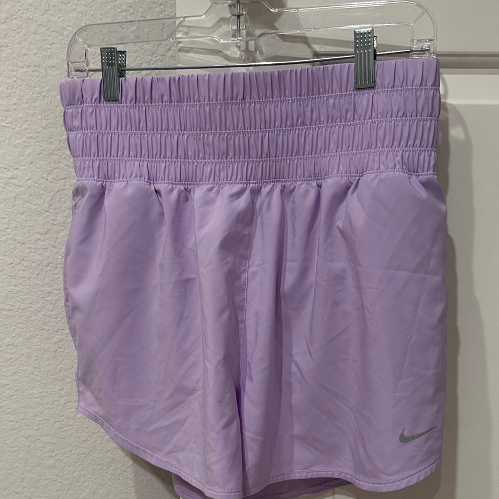 Nike Lavender High-Waist Athletic Shorts